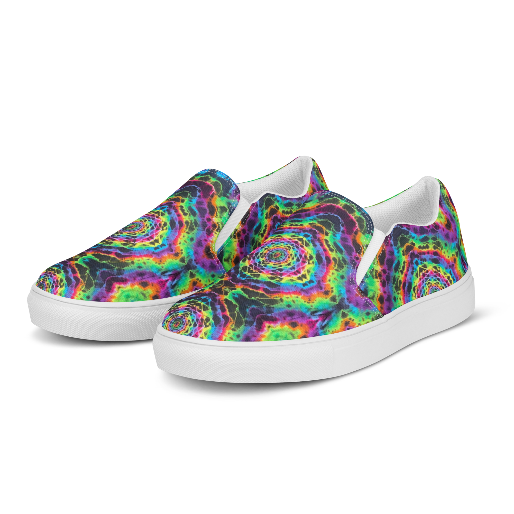 Tie Dye Canvas Shoes | Intriguing Iridescent (mens)
